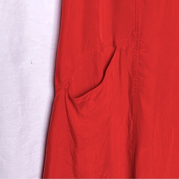 Soft Surroundings | Orange Cascade Sleeveless Shirt Dress, Large - Picture 6 of 8